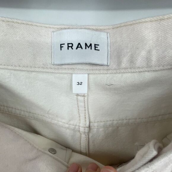 Frame Multi-Pocketed Button Fly Straight Leg Oak White Denim Pants 32 NWOT Sampl - Picture 4 of 10